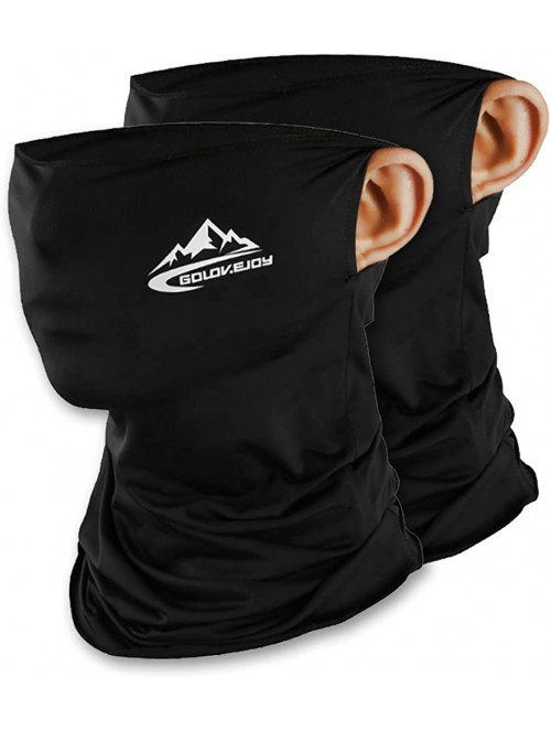 Balaclavas Unisex Seamless Neck Gaiters Bandanas - Black*2 - CS198DLUOH2 $18.09