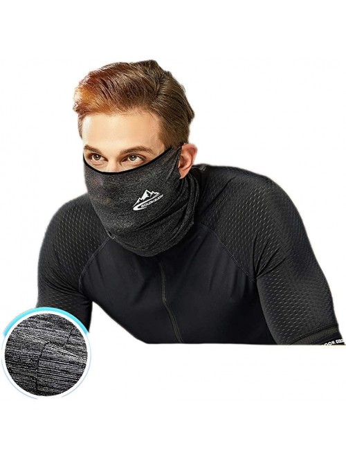 Balaclavas Unisex Seamless Neck Gaiters Bandanas - Black*2 - CS198DLUOH2 $18.09