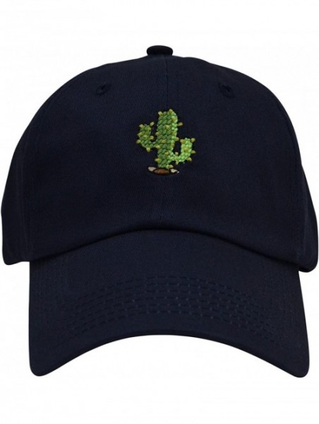 Baseball Caps Cactus Cotton Embroidery Adjustable Baseball Cap Baseball Hat Dad Hat from (Multiple Colors) - Dark Blue - C312...