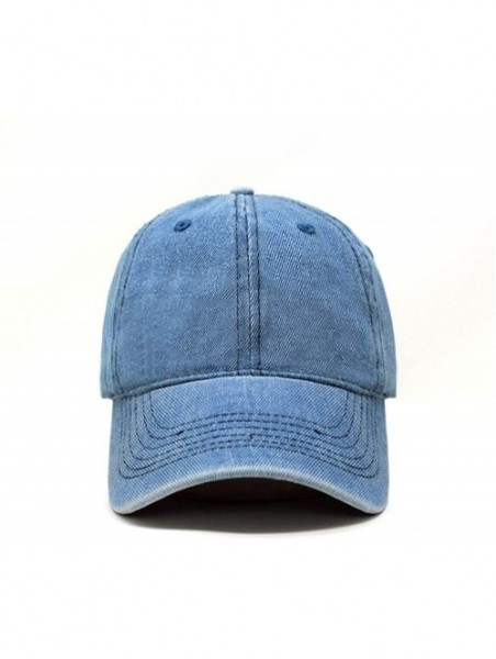 Baseball Caps Baseball Cap Dad Hat for Men and Women Cotton Low Profile Adjustable Polo Curved Brim - Pc103 Light Denim. - CY...