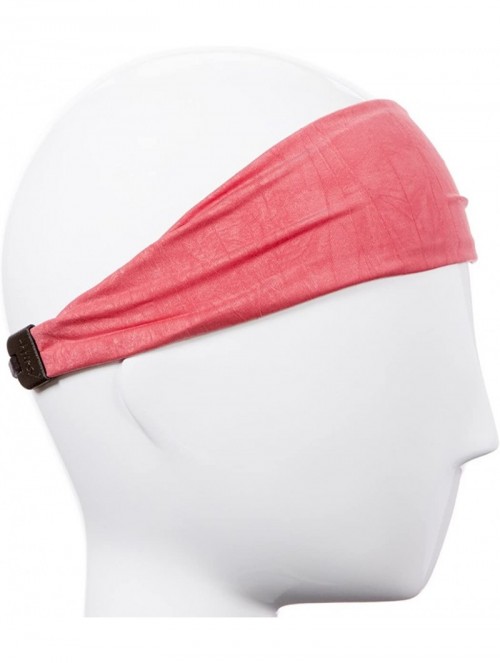 Headbands Adjustable & Stretchy Crushed Xflex Wide Headbands for Women Girls & Teens - Crushed Coral - CL12NA38F14 $16.30