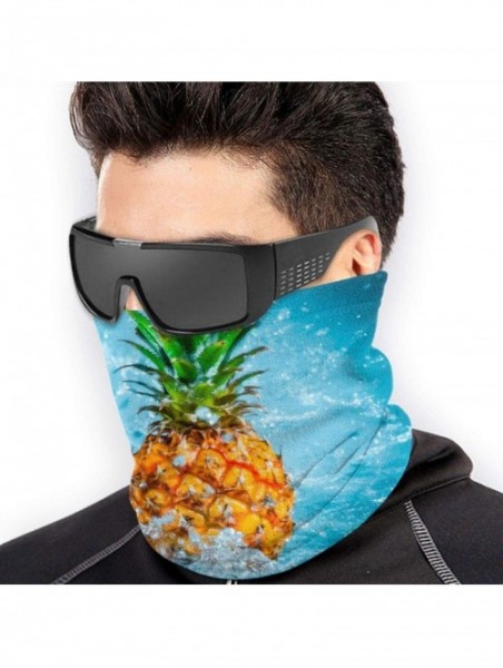 Balaclavas Neck Gaiter Headwear Face Sun Mask Magic Scarf Bandana Balaclava - Pineapple With Water Drops - CW1979MNH8W $24.71