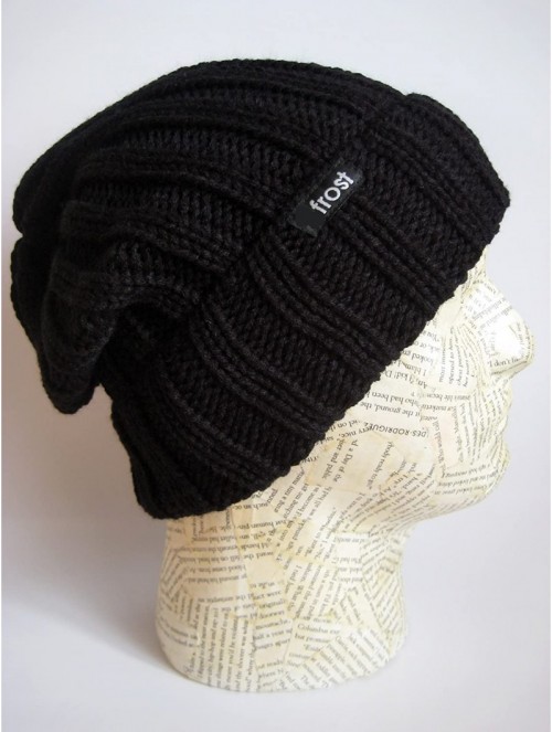 Skullies & Beanies Fall Winter Unisex Slouchy Rolled Cuff Hat Beanie - Black - C611BH7MG2R $18.41