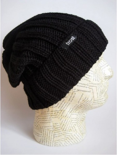 Skullies & Beanies Fall Winter Unisex Slouchy Rolled Cuff Hat Beanie - Black - C611BH7MG2R $18.41