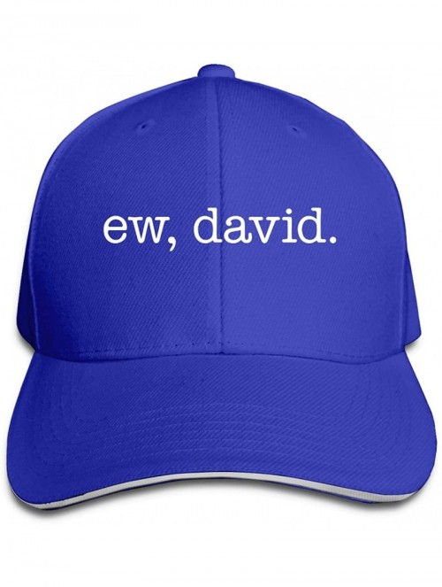 Baseball Caps Classic Ew- David Baseball Cap Adjustable Peaked Sandwich Hats - Blue - CH18R8A2XKE $23.26