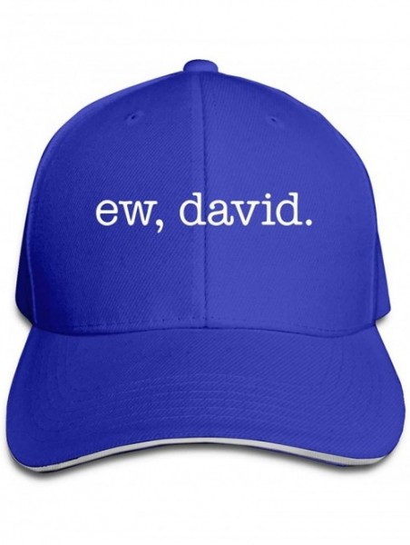 Baseball Caps Classic Ew- David Baseball Cap Adjustable Peaked Sandwich Hats - Blue - CH18R8A2XKE $23.26