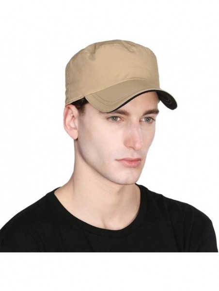 Baseball Caps Unisex Adjustable Large Head Strapback Army Military Combat Hat Baseball Cadet Cap 56-64cm - Khaki_00657 - CF18...