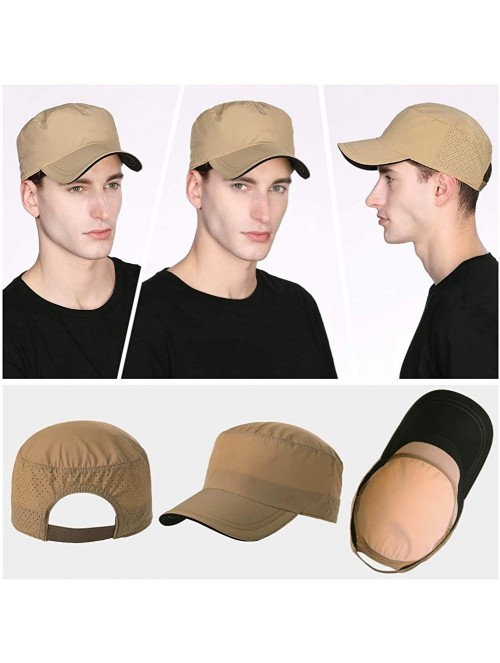 Baseball Caps Unisex Adjustable Large Head Strapback Army Military Combat Hat Baseball Cadet Cap 56-64cm - Khaki_00657 - CF18...