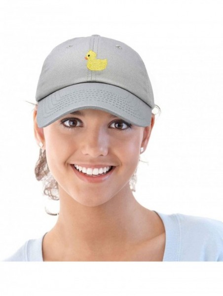 Baseball Caps Cute Ducky Soft Baseball Cap Dad Hat - Gray - C218LZ8K6G4 $18.74