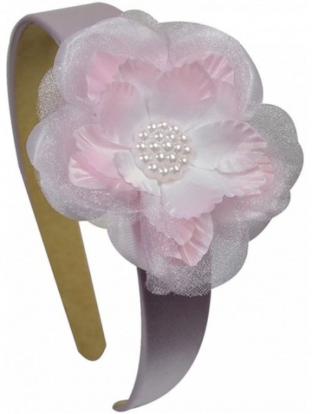 Headbands Sophie Girls Silk Flower Arch Headband - Light Pink Pearl - CD11XCPBKV5 $13.03