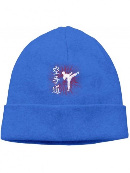 Skullies & Beanies Beanie Hat Karate Letter Slouchy Knit Cap for Unisex - Royalblue - C018K5R9EEC $21.41