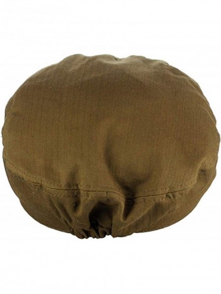 Newsboy Caps Men's Summer Cotton Greek Fisherman Sailor Fiddler Driver Hat Flat Cap - Olive/Black - CY18TDT7THM $24.93