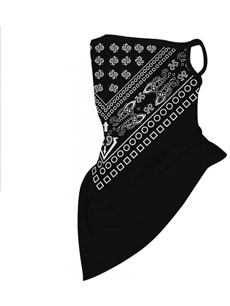 Balaclavas Face Scarf Bandana Ear Loops Face Rave Balaclava Men Women Neck Gaiters for Dust Wind Motorcycle Mask - C1198STC7U...