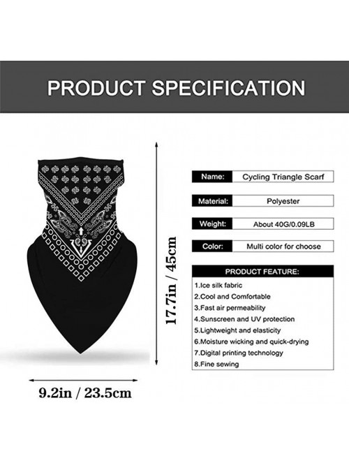 Balaclavas Face Scarf Bandana Ear Loops Face Rave Balaclava Men Women Neck Gaiters for Dust Wind Motorcycle Mask - C1198STC7U...