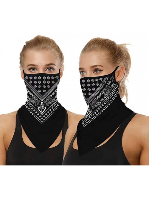 Balaclavas Face Scarf Bandana Ear Loops Face Rave Balaclava Men Women Neck Gaiters for Dust Wind Motorcycle Mask - C1198STC7U...