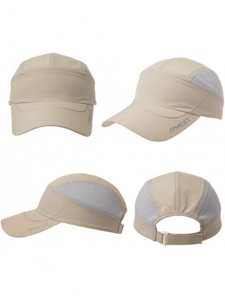 Baseball Caps Mens UPF50 Quick-Dry Baseball Cap Foldable Brim Free-Size Sun Hat Unisex - 00040_khaki - C318S9CU57R $21.48