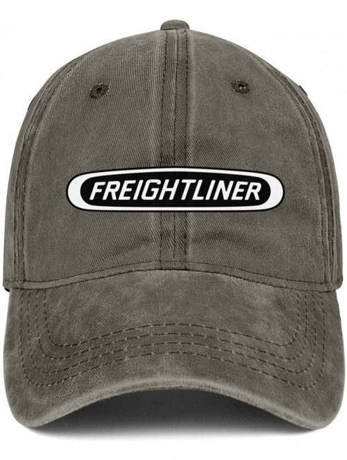 Baseball Caps Unisex Man Denim Baseball Hats Hipster Adjustable Mesh Dad-Freightliner-Trucks-Flat Cap - Brown-11 - CS18T969XE...