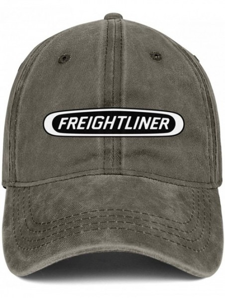 Baseball Caps Unisex Man Denim Baseball Hats Hipster Adjustable Mesh Dad-Freightliner-Trucks-Flat Cap - Brown-11 - CS18T969XE...