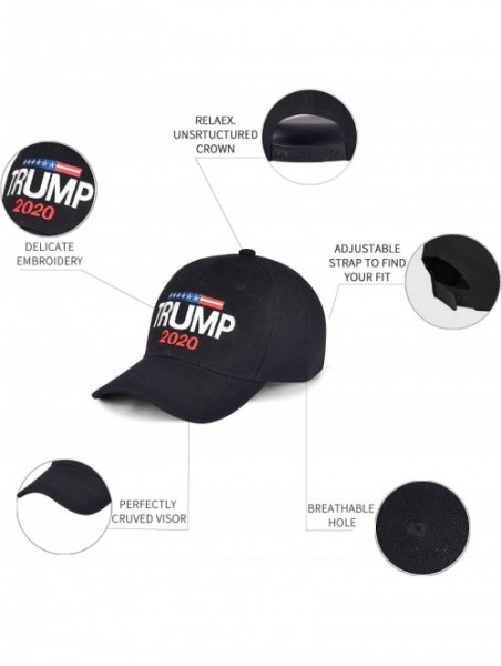 Baseball Caps Donald Trump 2020 Hat Keep America Great Embroidered MAGA USA Adjustable Baseball Cap - I-black - CY18S392KM9 $...