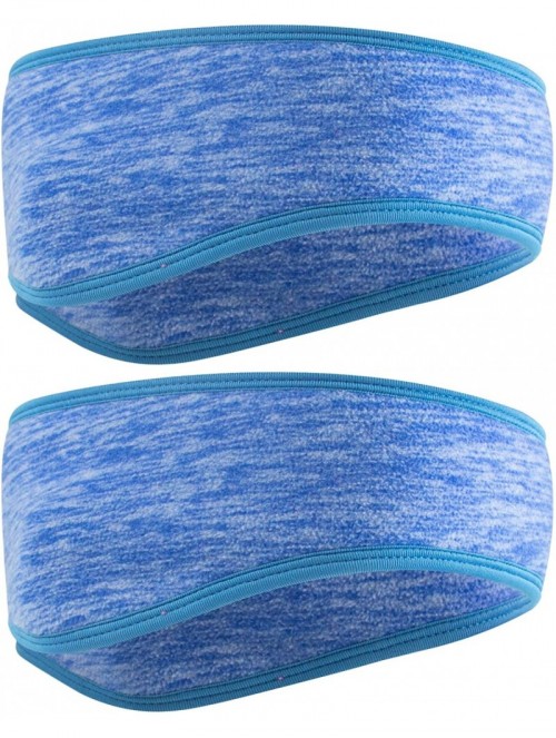 Cold Weather Headbands Ear Warmer 2 Pack Thicken Winter Super Warm Headband Full Cover Muffs - Light Blue - C618ZLCWC5M $13.17