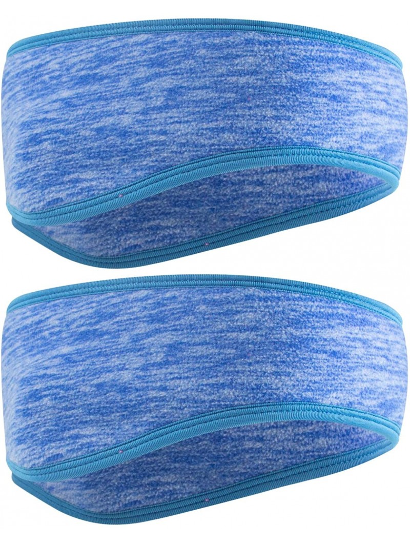 Cold Weather Headbands Ear Warmer 2 Pack Thicken Winter Super Warm Headband Full Cover Muffs - Light Blue - C618ZLCWC5M $13.17