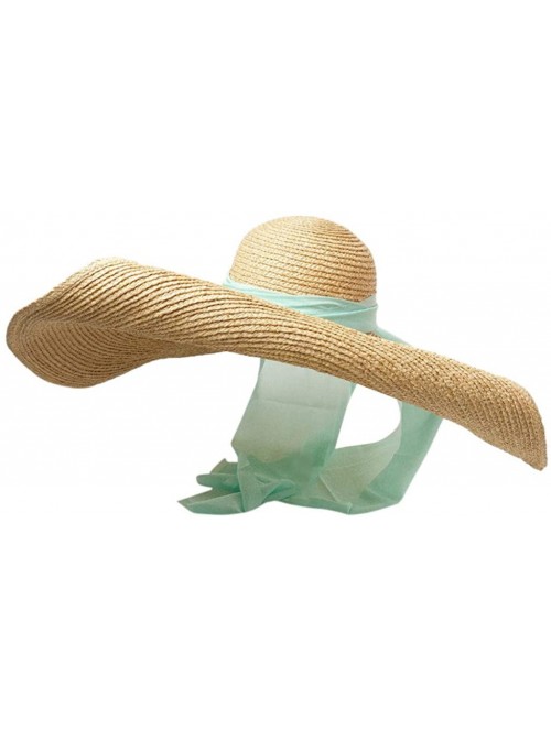 Sun Hats Womens Oversized Foldable Packable - Green - C818TWR9GEN $51.21