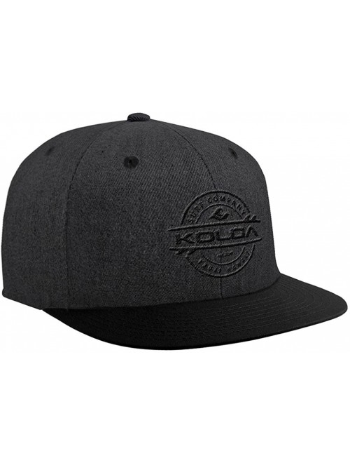 Baseball Caps Snap-Back Hat - Black Denim Black With Black Embroidered Logo - CE12L6A4K9F $21.47