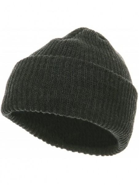 Skullies & Beanies Solid Plain Watch Cap Beanie - Charcoal - CK114YSTCKZ $10.09