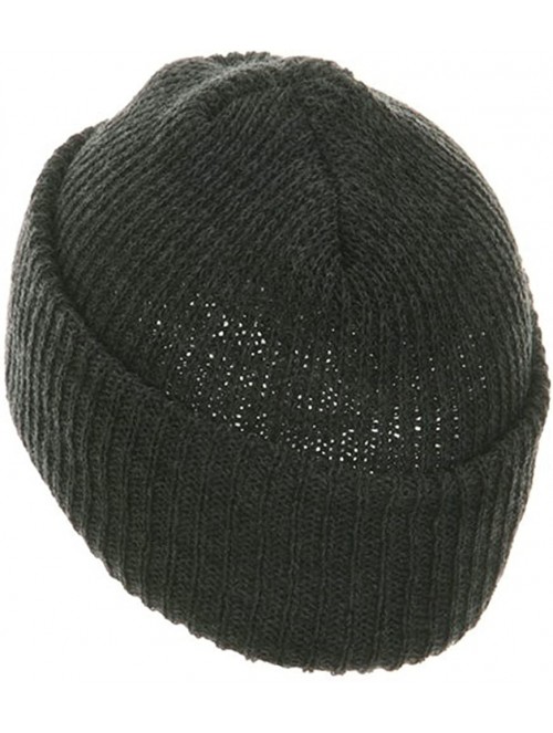 Skullies & Beanies Solid Plain Watch Cap Beanie - Charcoal - CK114YSTCKZ $10.09