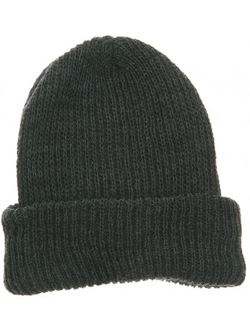 Skullies & Beanies Solid Plain Watch Cap Beanie - Charcoal - CK114YSTCKZ $10.09