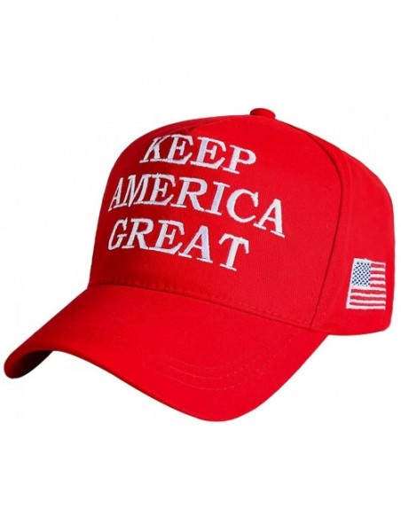 Baseball Caps Make America Great Again Hat Donald Trump 2020 USA Cap Adjustable - Kag Red - C2194MS58GU $14.60