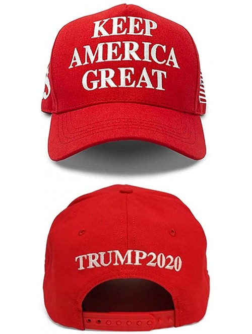 Baseball Caps Make America Great Again Hat Donald Trump 2020 USA Cap Adjustable - Kag Red - C2194MS58GU $14.60