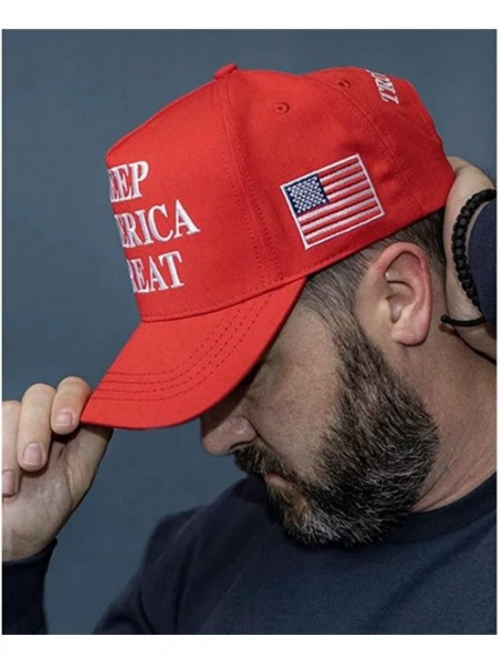 Baseball Caps Make America Great Again Hat Donald Trump 2020 USA Cap Adjustable - Kag Red - C2194MS58GU $14.60