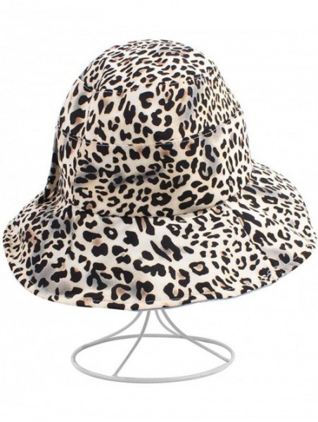 Bucket Hats Foldable Leopard Bucket Hat for Women/Girls- Sun Protection Cap for Spring/Summer/Autumn - Ivory Leopard - C818Q6...