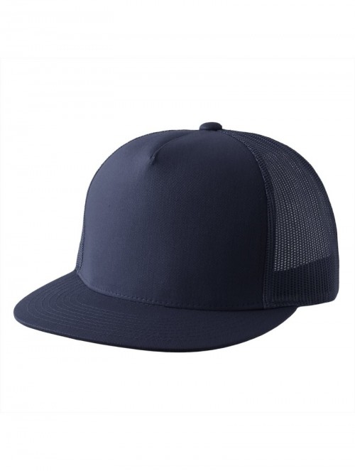 Baseball Caps 2040USA Yupoong Classic Two Tone Trucker Snapback Hat - 6006 (One Size- Navy) - CF11LMLW9HZ $13.04