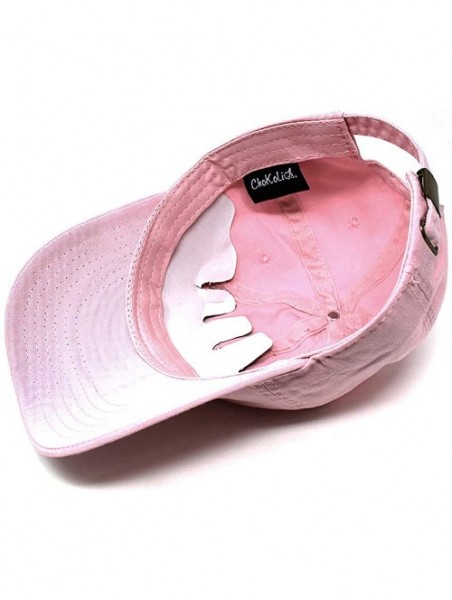 Baseball Caps Be Kind Trendy Fashion Dad Hat Cotton Baseball Cap Polo Style Low Profile - Cotton Light Pink - CL18SXGK9TR $18.05