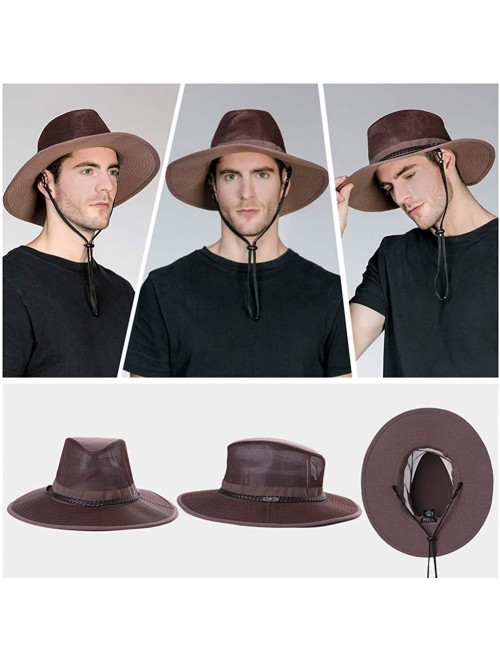 Sun Hats Packable Unisex Fishing Sun Hat Outdoor Safari Panama SPF 50 Travel for Men Women 56-61cm - Coffee_99069 - C118E4TG3...