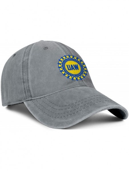 Baseball Caps UAW 685 Hat Wash Cowboy Hat Flat Baseball Cap for All Age Dad Hat - Gray - C418Z0AS7CM $21.25