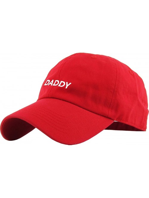 Skullies & Beanies Good Vibes Only Heart Breaker Daddy Dad Hat Baseball Cap Polo Style Adjustable Cotton - (8.6) Red Daddy Cl...