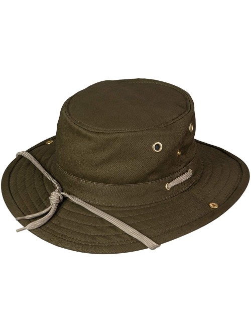 Sun Hats Mens Solarweave Floater Hat with Chincord and Side Snaps - Loden - CV18HWR9R4O $35.00