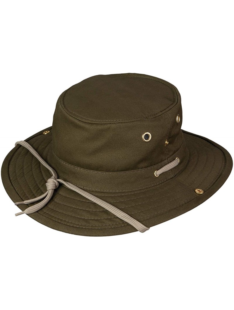 Sun Hats Mens Solarweave Floater Hat with Chincord and Side Snaps - Loden - CV18HWR9R4O $35.00