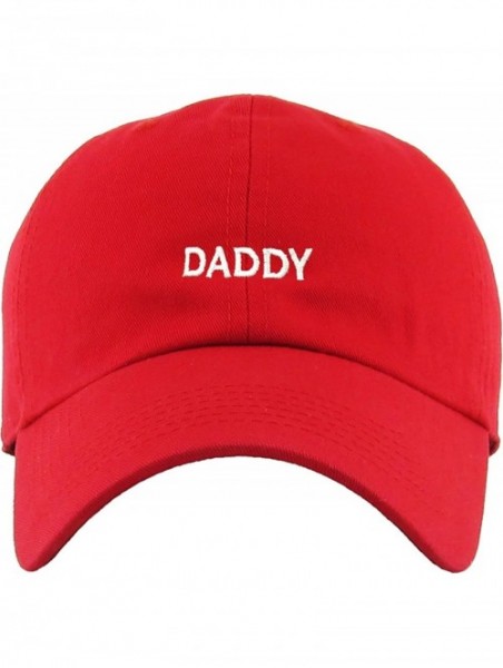 Skullies & Beanies Good Vibes Only Heart Breaker Daddy Dad Hat Baseball Cap Polo Style Adjustable Cotton - (8.6) Red Daddy Cl...