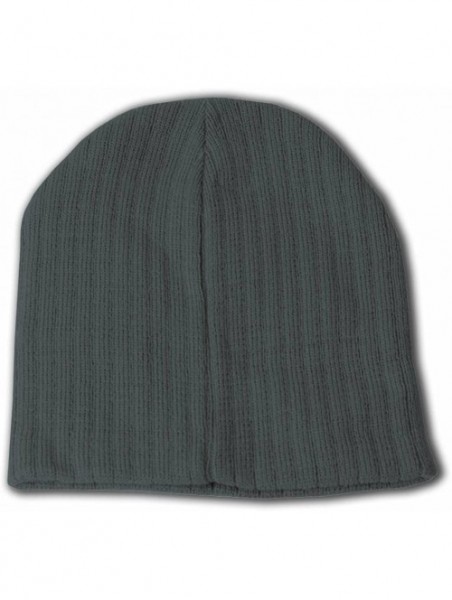 Skullies & Beanies Plain Short Cable Beanie - Heather Charcoal - CP112LOTW59 $9.00