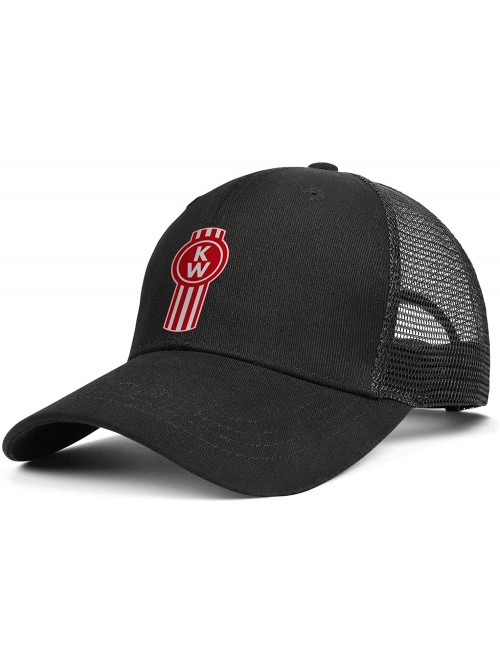 Baseball Caps Unisex Men's Baseball Hat Casual Adjustable Mesh Dad kenworth-w900 Trucker Cap - Black-28 - CD18T9602W7 $24.21