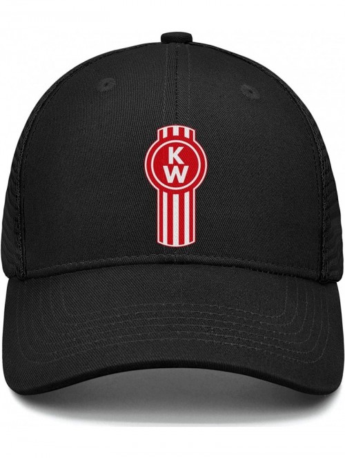 Baseball Caps Unisex Men's Baseball Hat Casual Adjustable Mesh Dad kenworth-w900 Trucker Cap - Black-28 - CD18T9602W7 $24.21