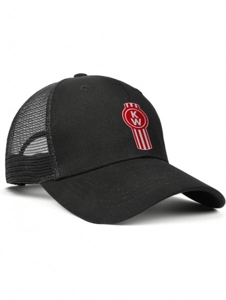 Baseball Caps Unisex Men's Baseball Hat Casual Adjustable Mesh Dad kenworth-w900 Trucker Cap - Black-28 - CD18T9602W7 $24.21