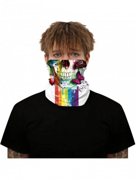 Balaclavas Seamless Rave Face Cover Bandana-Neck Gaiter Tube Headwear Motorcycle Face Scarf - Skull 2 - CT1989XHW6W $14.12