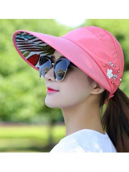 Sun Hats Sun Hats Wide Brim Anti-UV Visor Hats Sunscreen Beach Cap - 1 - CO1847OUYTM $14.04