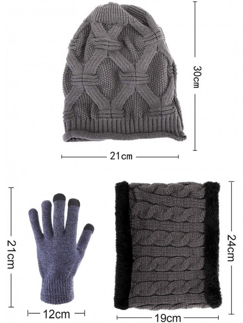 Skullies & Beanies 4 Pieces Winter Set Include Crochet Beanie Hat Ear Warmer Scarf and Gloves - Color 2 - CC18M2M22AU $15.01