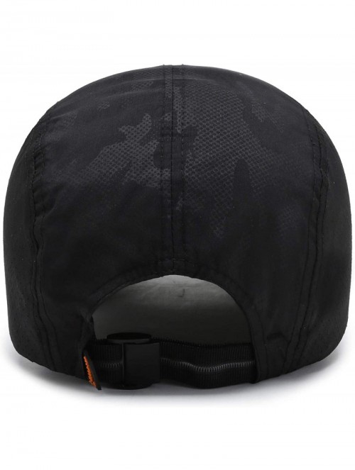 Baseball Caps Unisex Baseball Cap UPF 50 Unstructured Hat with Foldable Long Large Bill - B-black-m/L - CS1833HK44M $12.70